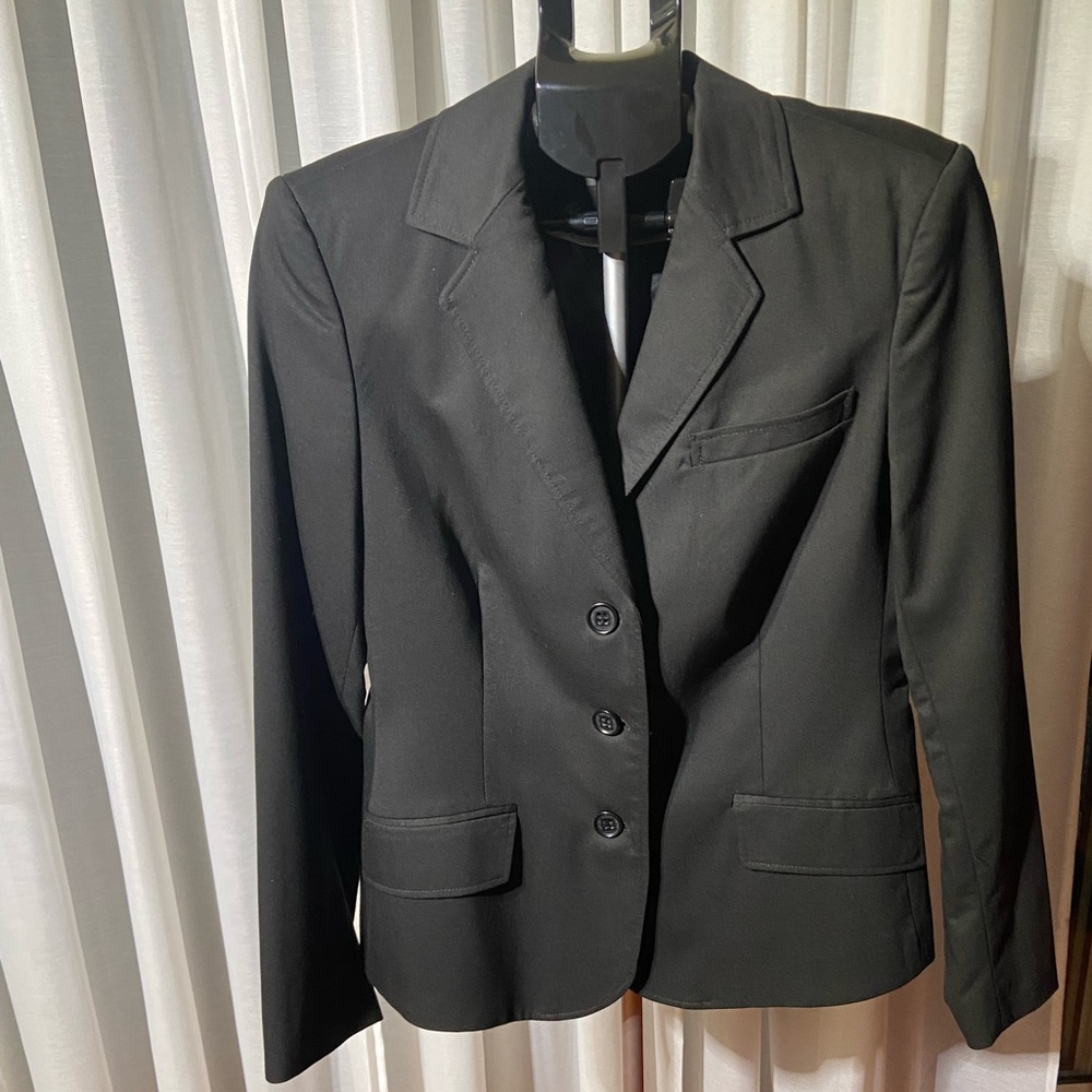 Mexx Elegant Black Blazer Notch Lapel Single Breasted Corpcore Work Size XL